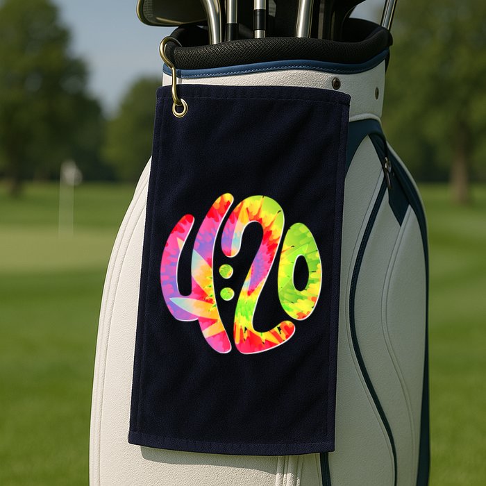 Trippy Tie Dye 4 20 Four Twenty Golf Towel