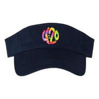 Trippy Tie Dye 4 20 Four Twenty Valucap Bio-Washed Visor