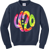 Trippy Tie Dye 4 20 Four Twenty Kids Sweatshirt