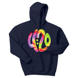 Trippy Tie Dye 4 20 Four Twenty Kids Hoodie