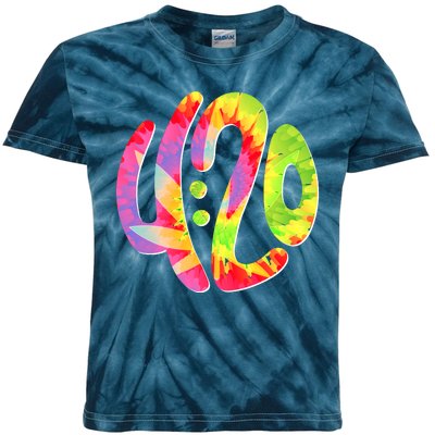 Trippy Tie Dye 4 20 Four Twenty Kids Tie-Dye T-Shirt