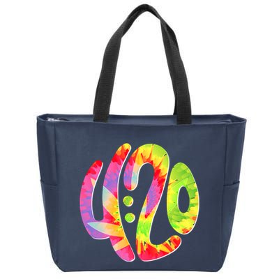 Trippy Tie Dye 4 20 Four Twenty Zip Tote Bag