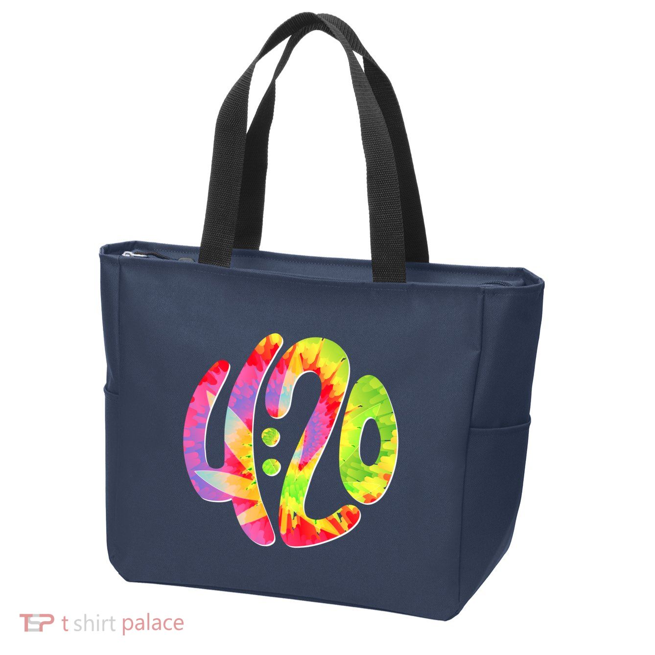 Trippy Tie Dye 4 20 Four Twenty Zip Tote Bag