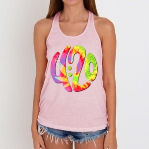 Trippy Tie Dye 4 20 Four Twenty Women's Knotted Racerback Tank