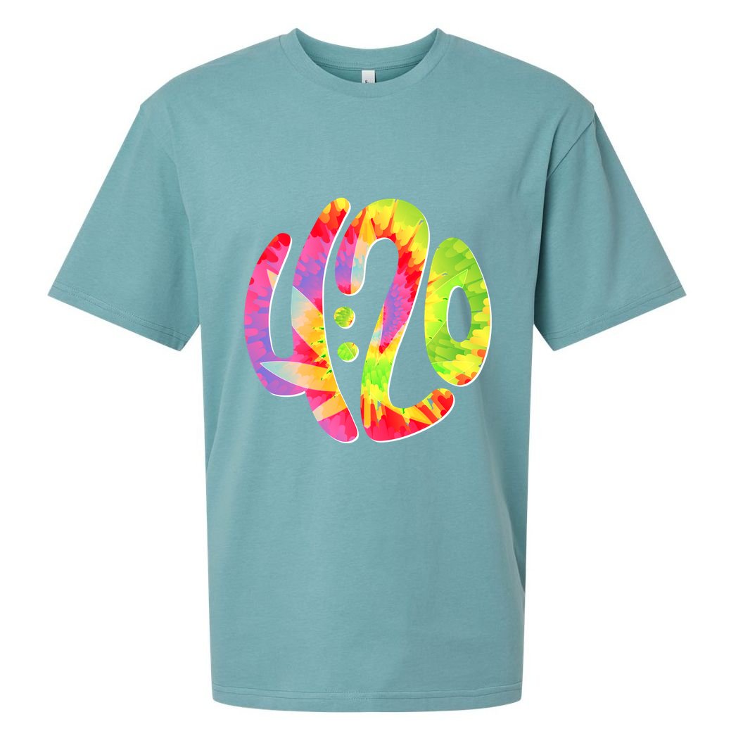 Trippy Tie Dye 4 20 Four Twenty Sueded Cloud Jersey T-Shirt