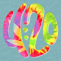 Trippy Tie Dye 4 20 Four Twenty Sueded Cloud Jersey T-Shirt