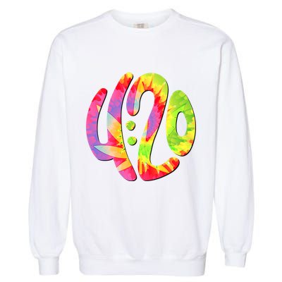 Trippy Tie Dye 4 20 Four Twenty Garment-Dyed Sweatshirt