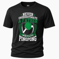 Table Tennis Dad Ping Pong Lover Daddy Fathers Day Meaningful Gift Cooling Performance Crew T-Shirt