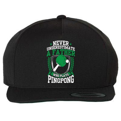 Table Tennis Dad Ping Pong Lover Daddy Fathers Day Meaningful Gift Wool Snapback Cap