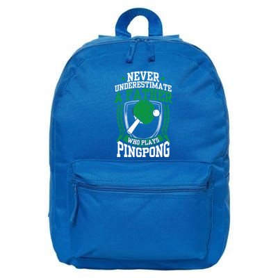 Table Tennis Dad Ping Pong Lover Daddy Fathers Day Meaningful Gift 16 in Basic Backpack