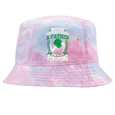 Table Tennis Dad Ping Pong Lover Daddy Fathers Day Meaningful Gift Tie-Dyed Bucket Hat