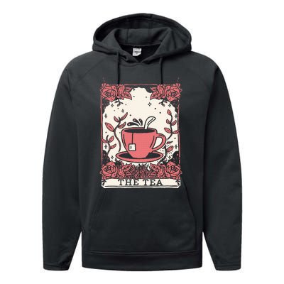 The Tea Drinker Tarot Card Reading Occult Dark Magic Performance Fleece Hoodie