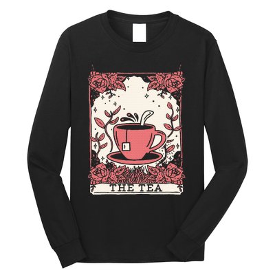 The Tea Drinker Tarot Card Reading Occult Dark Magic Long Sleeve Shirt