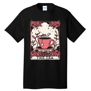 The Tea Drinker Tarot Card Reading Occult Dark Magic Tall T-Shirt