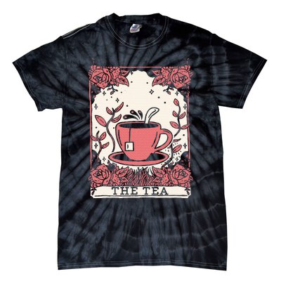 The Tea Drinker Tarot Card Reading Occult Dark Magic Tie-Dye T-Shirt