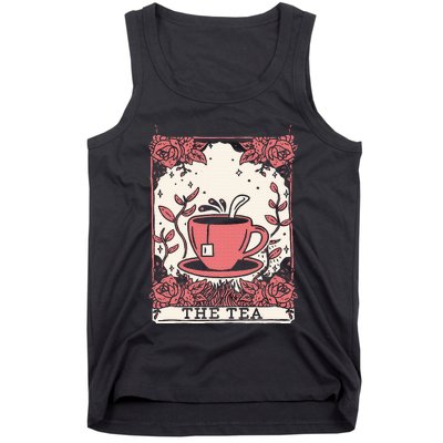 The Tea Drinker Tarot Card Reading Occult Dark Magic Tank Top