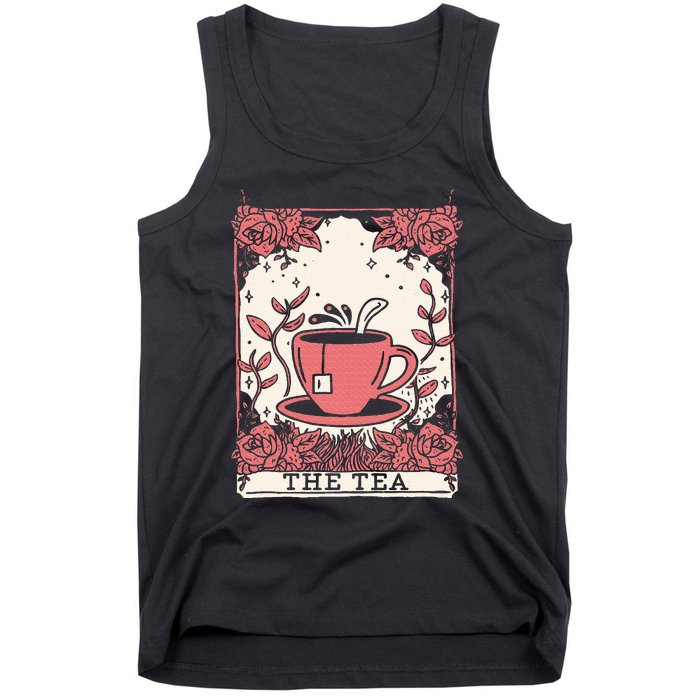 The Tea Drinker Tarot Card Reading Occult Dark Magic Tank Top