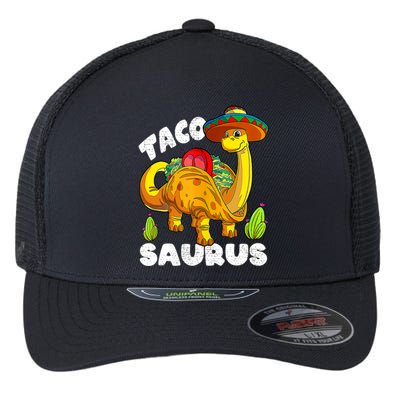 Tacosaurus Taco Dinosaur Funny Dino Cinco De Mayo Mexican Flexfit Unipanel Trucker Cap