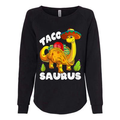 Tacosaurus Taco Dinosaur Funny Dino Cinco De Mayo Mexican Womens California Wash Sweatshirt