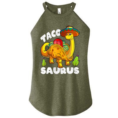 Tacosaurus Taco Dinosaur Funny Dino Cinco De Mayo Mexican Women's Perfect Tri Rocker Tank