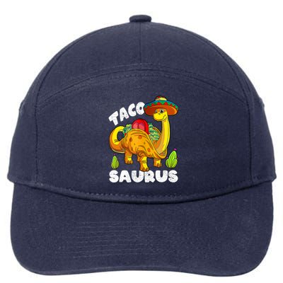 Tacosaurus Taco Dinosaur Funny Dino Cinco De Mayo Mexican 7-Panel Snapback Hat