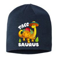 Tacosaurus Taco Dinosaur Funny Dino Cinco De Mayo Mexican Sustainable Beanie