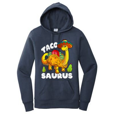 Tacosaurus Taco Dinosaur Funny Dino Cinco De Mayo Mexican Women's Pullover Hoodie