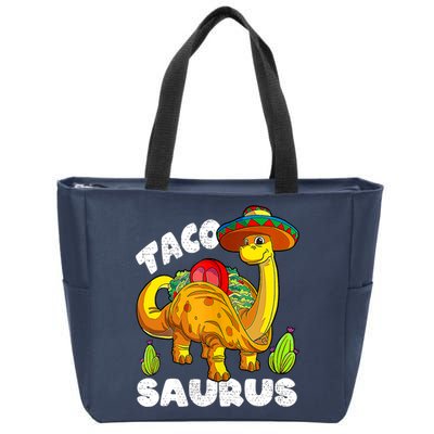 Tacosaurus Taco Dinosaur Funny Dino Cinco De Mayo Mexican Zip Tote Bag