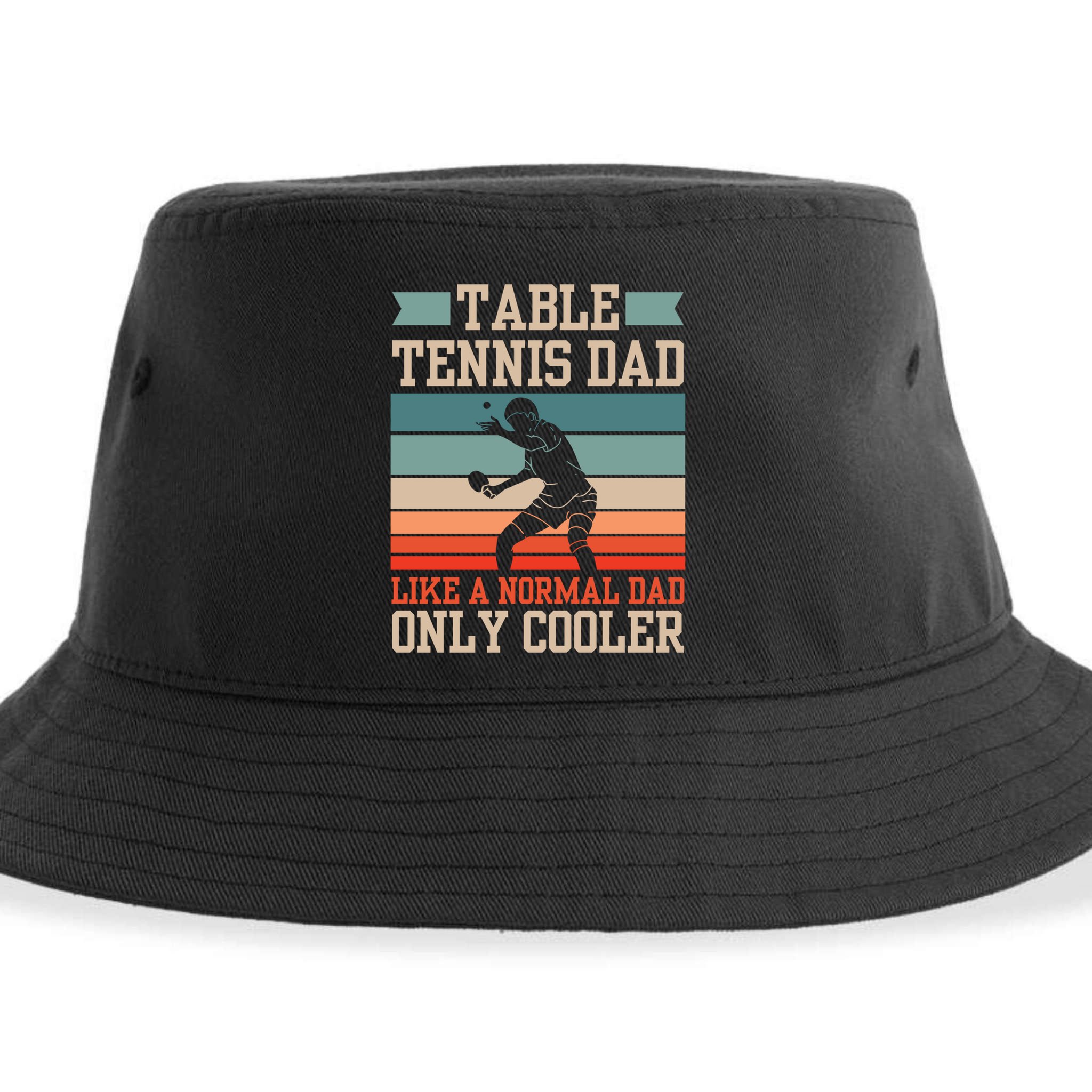 Table Tennis Dad Ping Pong Player Papa Fathers Day Funny Gift Sustainable Bucket Hat