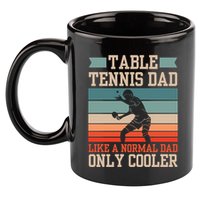 Table Tennis Dad Ping Pong Player Papa Fathers Day Funny Gift 11oz C Handle Ceramic Mug