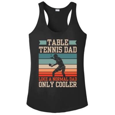 Table Tennis Dad Ping Pong Player Papa Fathers Day Funny Gift Ladies PosiCharge Competitor Racerback Tank