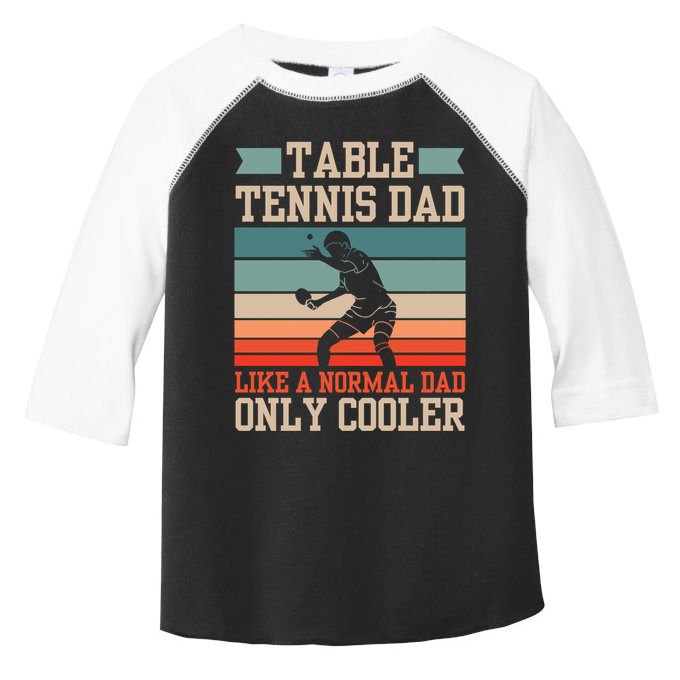 Table Tennis Dad Ping Pong Player Papa Fathers Day Funny Gift Toddler Fine Jersey T-Shirt