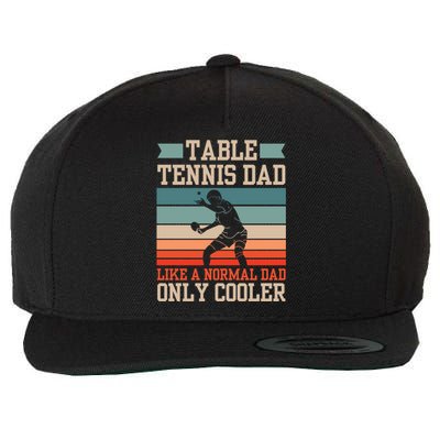 Table Tennis Dad Ping Pong Player Papa Fathers Day Funny Gift Wool Snapback Cap