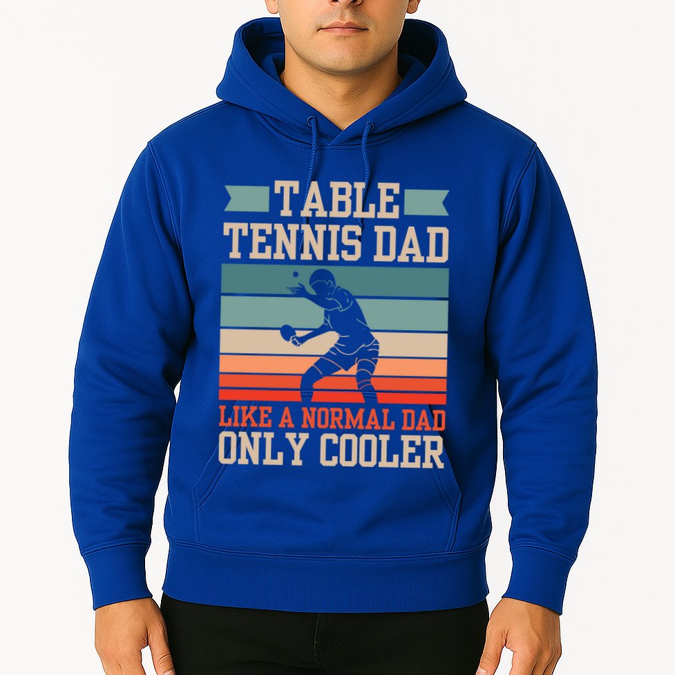 Table Tennis Dad Ping Pong Player Papa Fathers Day Funny Gift Hoodie