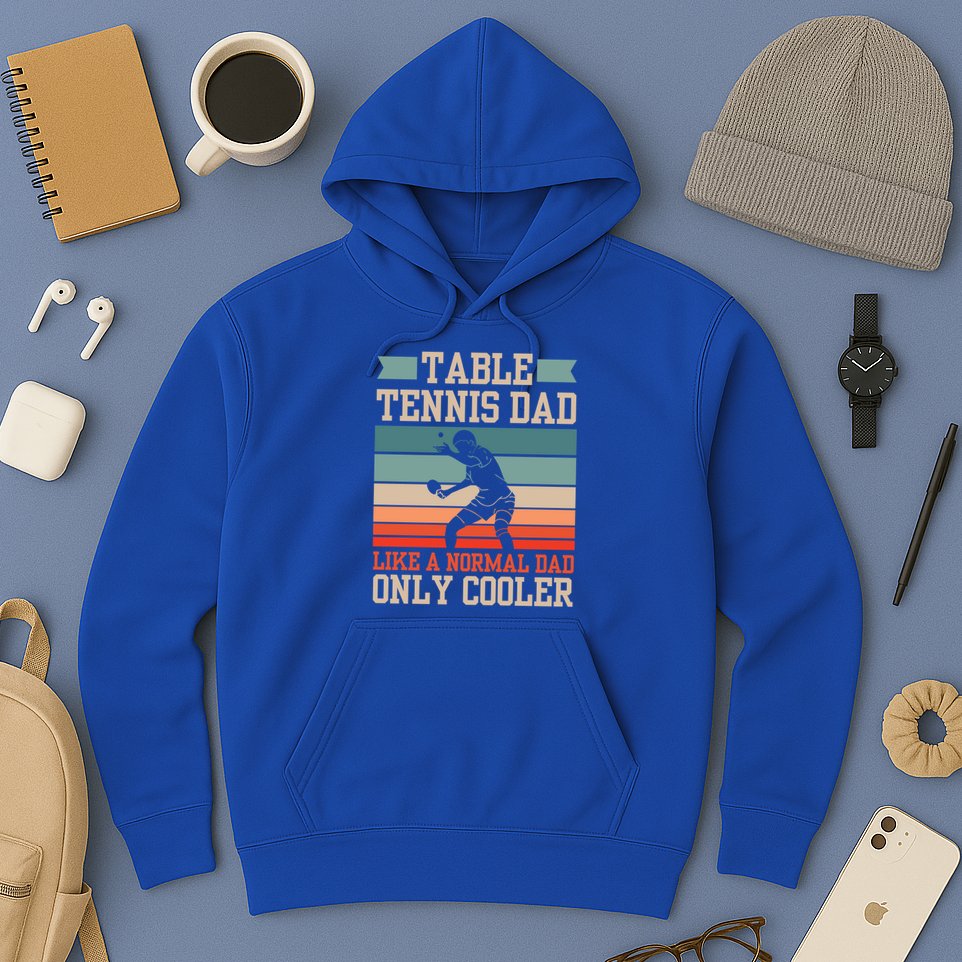 Table Tennis Dad Ping Pong Player Papa Fathers Day Funny Gift Hoodie