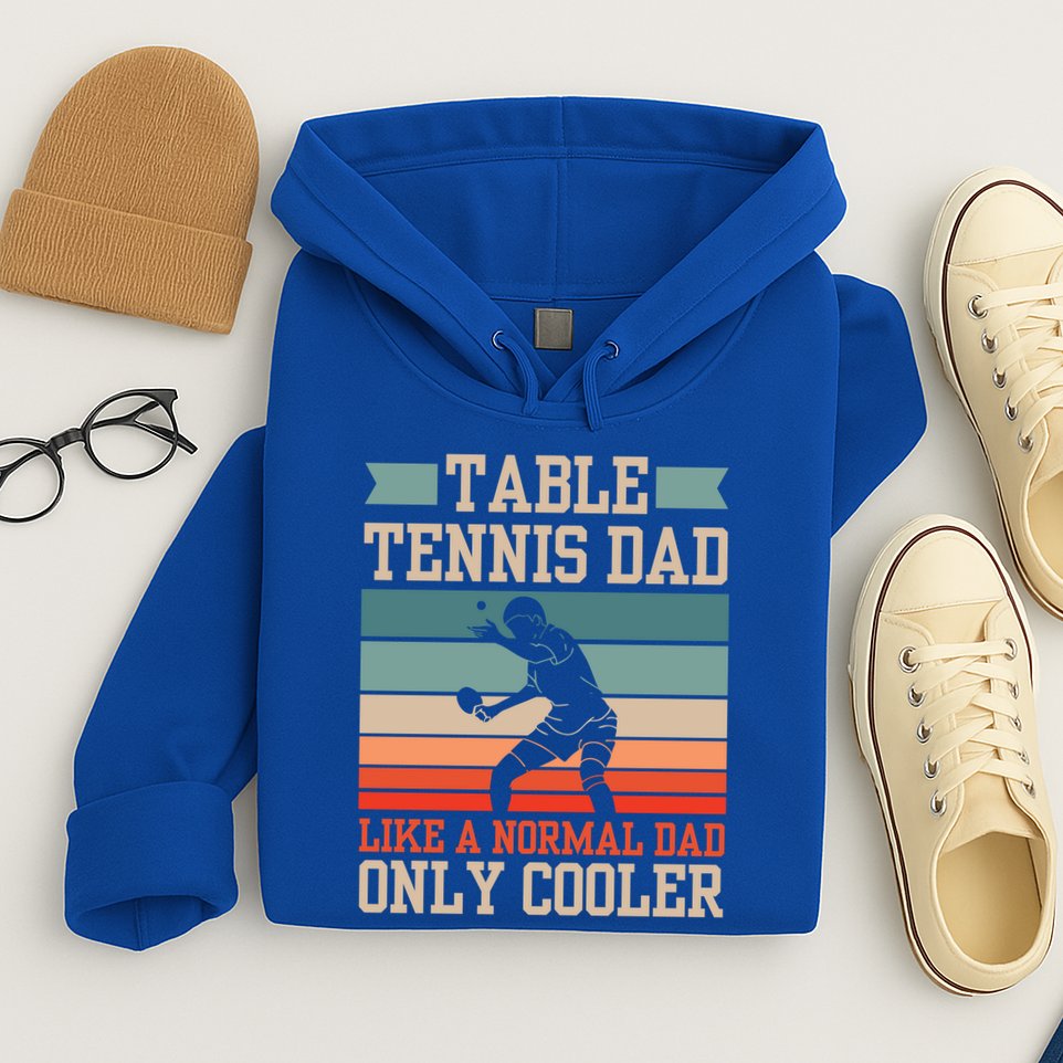 Table Tennis Dad Ping Pong Player Papa Fathers Day Funny Gift Hoodie