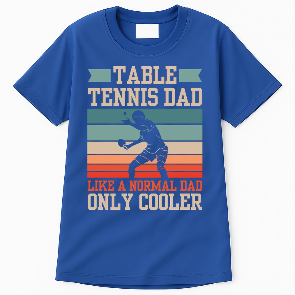 Table Tennis Dad Ping Pong Player Papa Fathers Day Funny Gift Tall T-Shirt