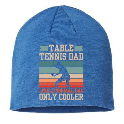 Table Tennis Dad Ping Pong Player Papa Fathers Day Funny Gift Sustainable Beanie