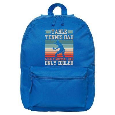 Table Tennis Dad Ping Pong Player Papa Fathers Day Funny Gift 16 in Basic Backpack