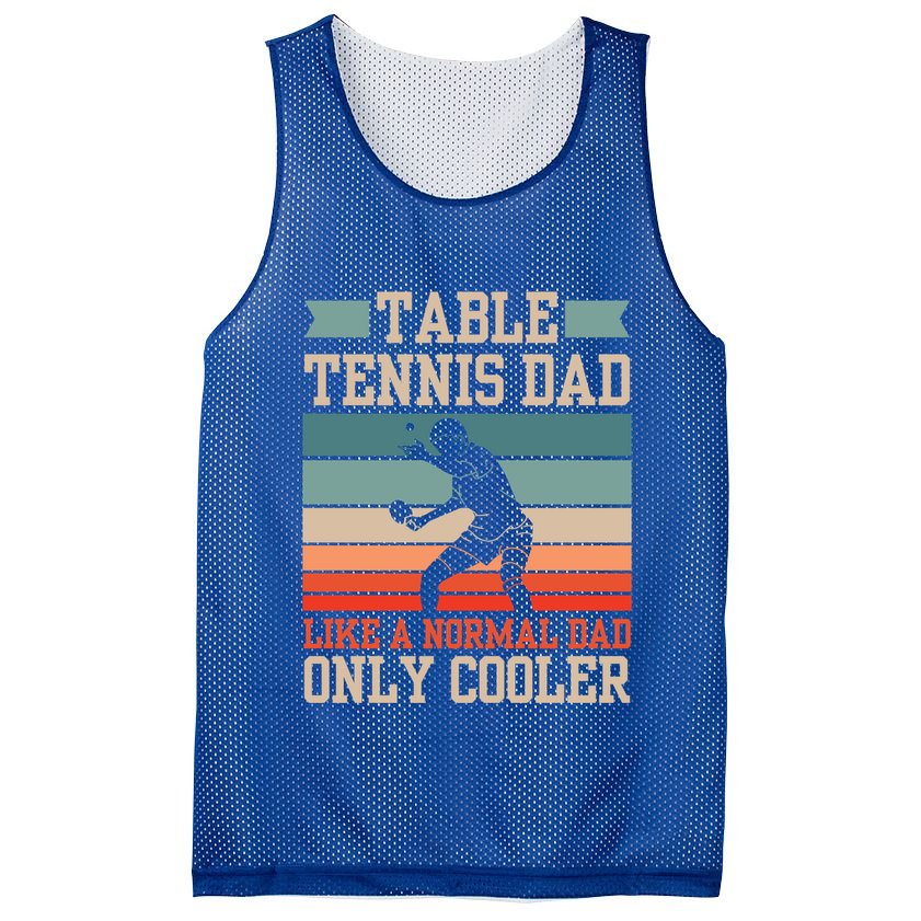 Table Tennis Dad Ping Pong Player Papa Fathers Day Funny Gift Mesh Reversible Basketball Jersey Tank