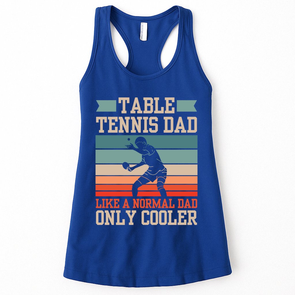Table Tennis Dad Ping Pong Player Papa Fathers Day Funny Gift Womens Tank Top