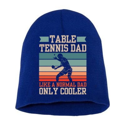 Table Tennis Dad Ping Pong Player Papa Fathers Day Funny Gift Short Acrylic Beanie