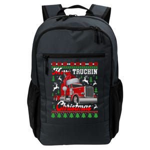 Trucker Truck Driver Ugly Xmas Merry Trucking Christmas Gift Daily Commute Backpack