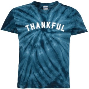 Thankful Thanksgiving Day Kids Tie-Dye T-Shirt