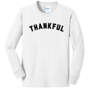 Thankful Thanksgiving Day Kids Long Sleeve Shirt