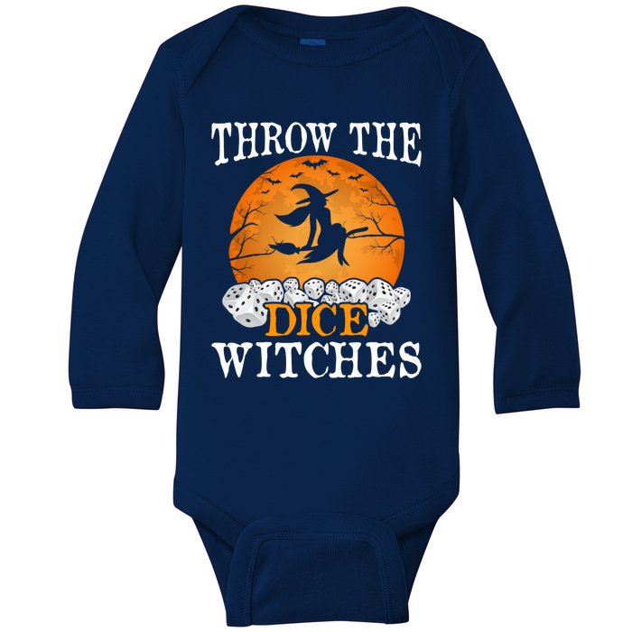 Throw The Dice Witches Bunco Party Baby Long Sleeve Bodysuit