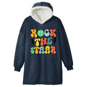 Teacher Test Day Rock The Funny Staar Test Squad Hooded Wearable Blanket