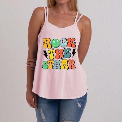 Teacher Test Day Rock The Funny Staar Test Squad Women's Strappy Tank