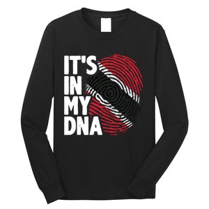 Trinidadian Tobagonian Dna Trinidad And Tobago Flag Long Sleeve Shirt