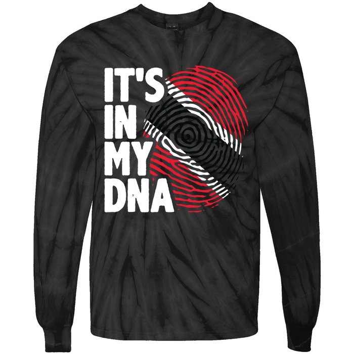 Trinidadian Tobagonian Dna Trinidad And Tobago Flag Tie-Dye Long Sleeve Shirt